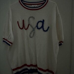 QUEEN OF SPARKLES - USA sparkle Knit Sweater